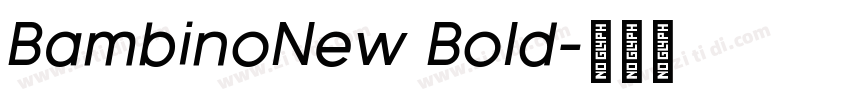 BambinoNew Bold字体转换